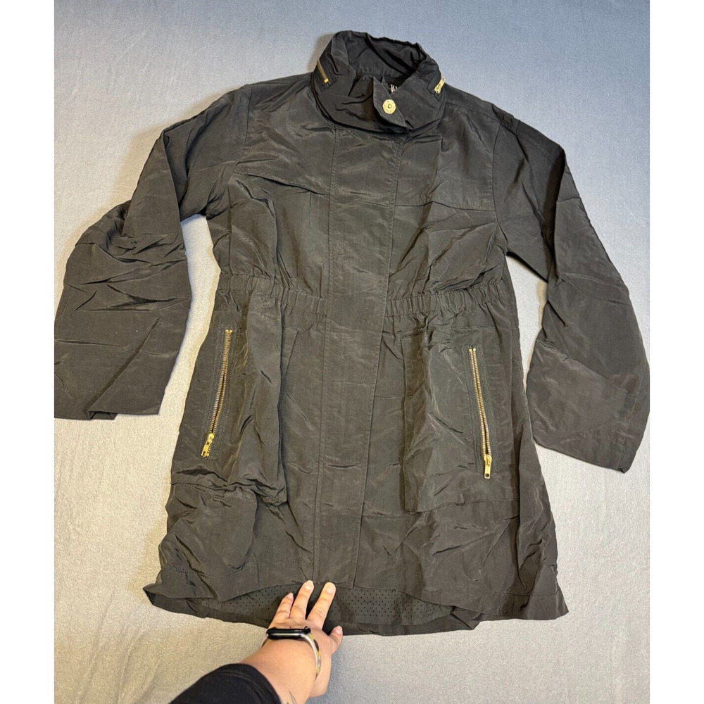 Millard Fillmore MF-13 Full Zip Nylon Trench Coat Rain Jacket Black Women's M